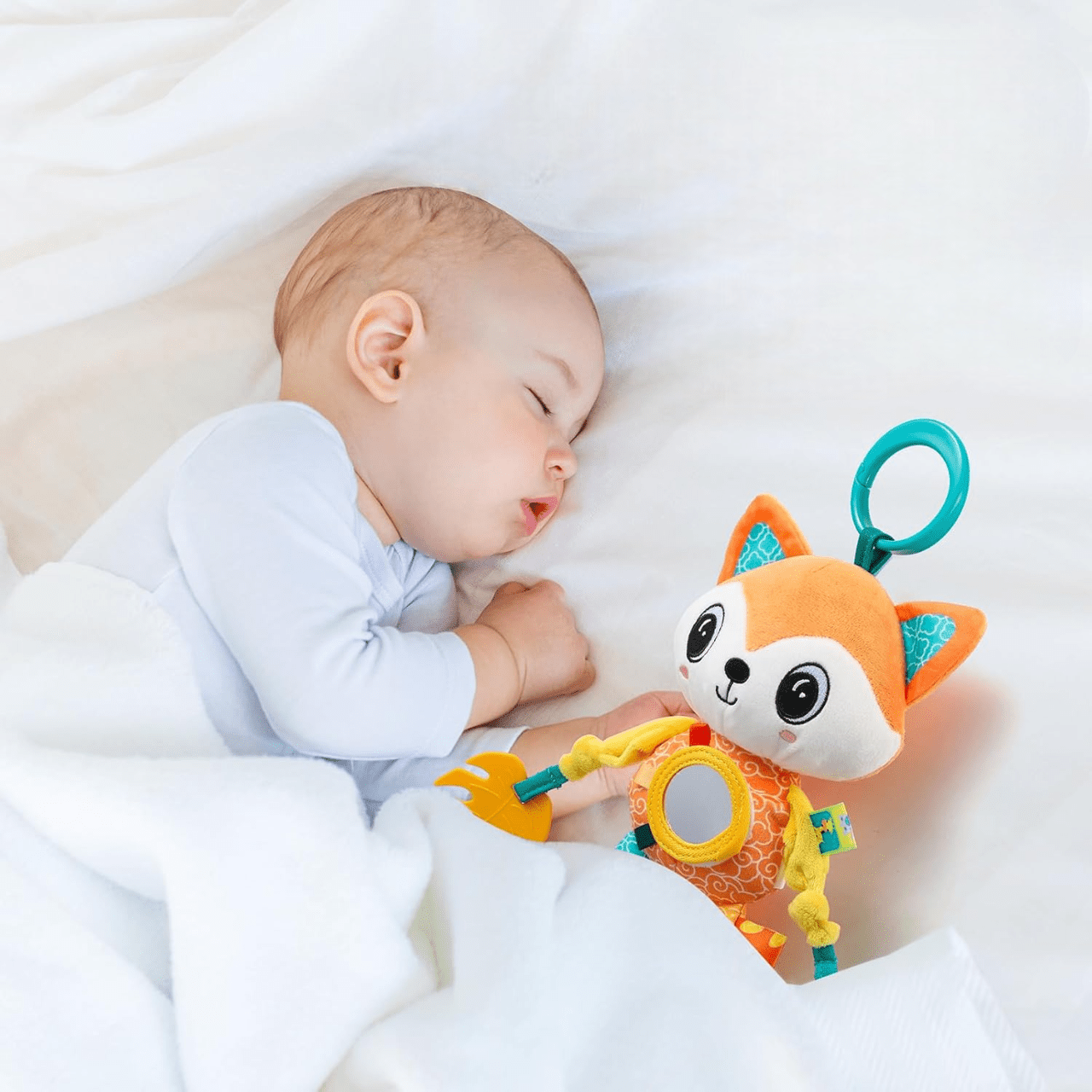 hochets bebe renard peluche