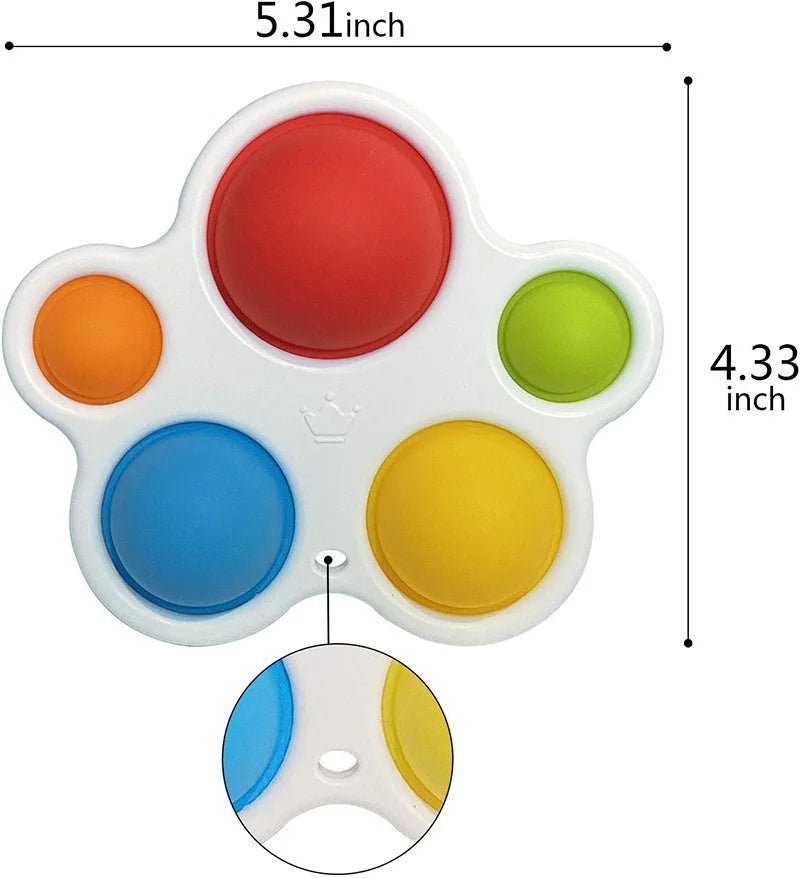 jouet eveil bebe pop it rigide bulle multicolore