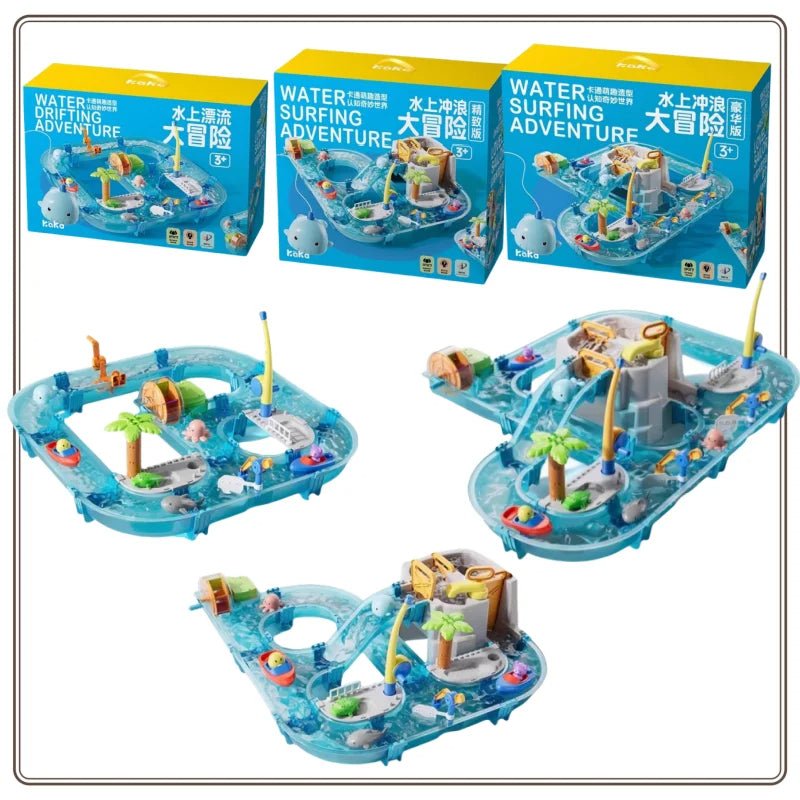 Aquaplay | JEU DE PISTE ET FIGURINE ANIMAUX AQUATIQUE - Émerveiller Bébé
