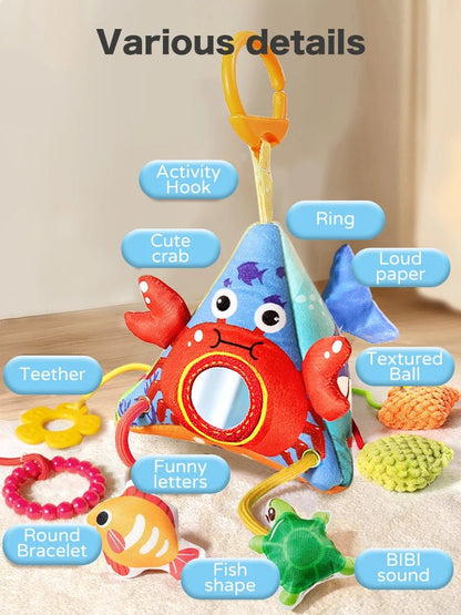 hochet crabe requin poisson tortue fleur anneaux dentition