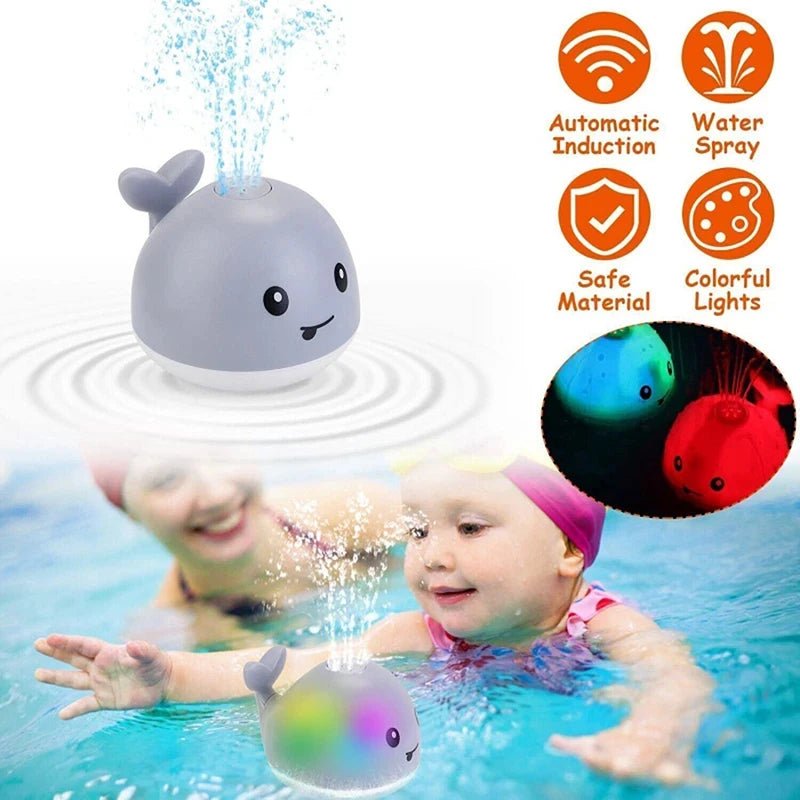 jouet de bain pour bebe | BALEINE FIGURINE LUMINEUSE ARROSOIR BAIN BÉBÉ - Émerveiller Bébé