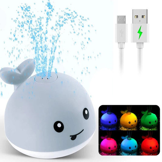 jouet de bain pour bebe | BALEINE FIGURINE LUMINEUSE ARROSOIR BAIN BÉBÉ - Émerveiller Bébé