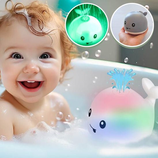 jouet de bain pour bebe | BALEINE FIGURINE LUMINEUSE ARROSOIR BAIN BÉBÉ - Émerveiller Bébé