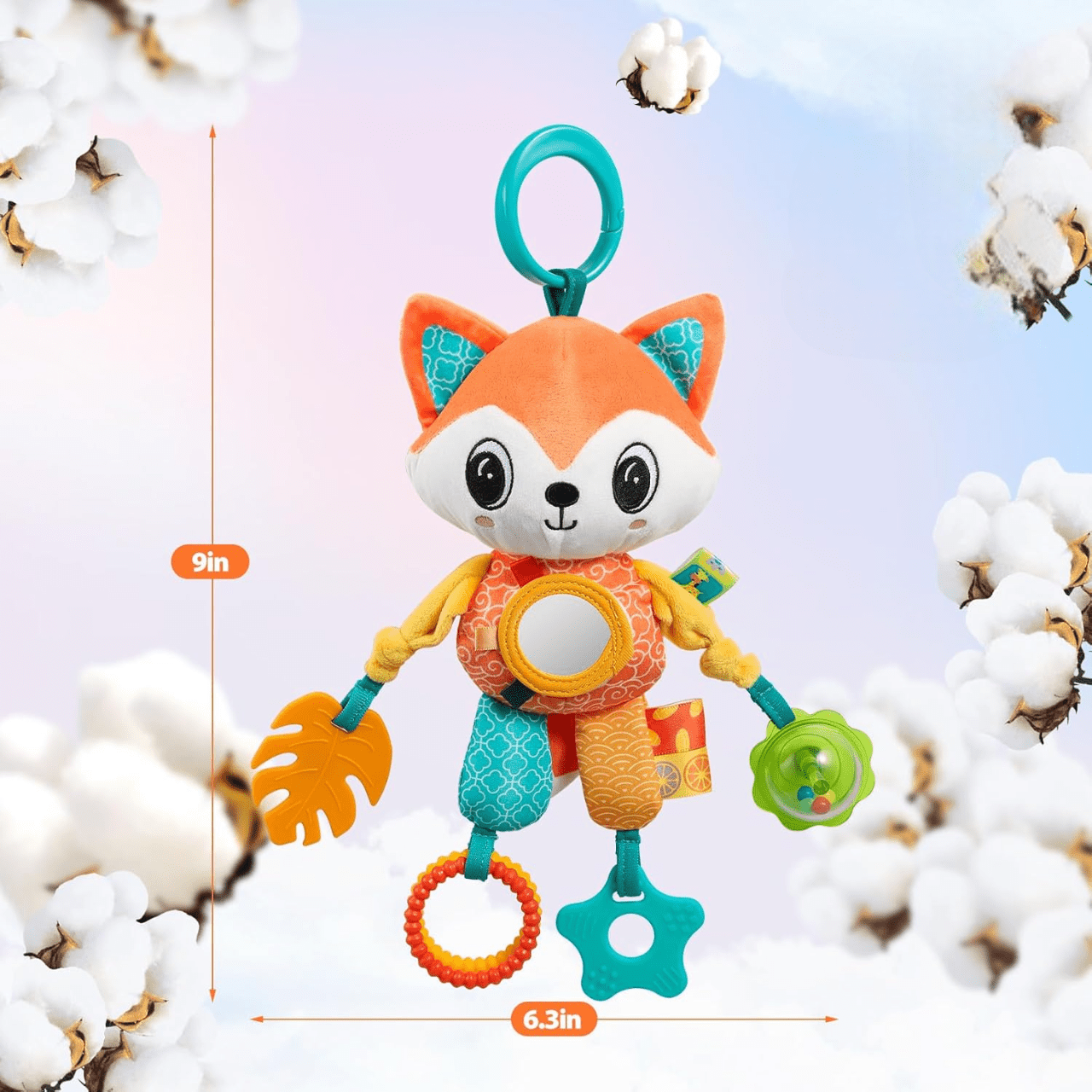 hochet peluche renard bebe