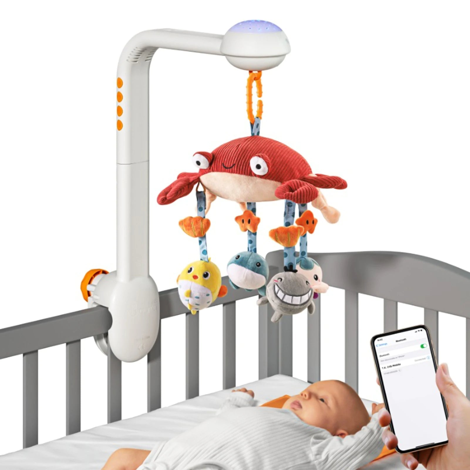 mobile musicale bebe hochet suspendu crabe