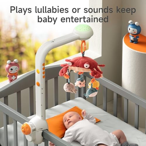 mobile musicale bebe lullabies crabe hochets
