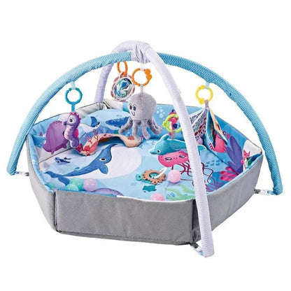 tapis eveil  hochet livre de tissu  pieuvre hypocampe