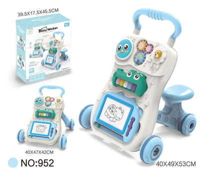 chariot de marche pour bebe bleu poudre 