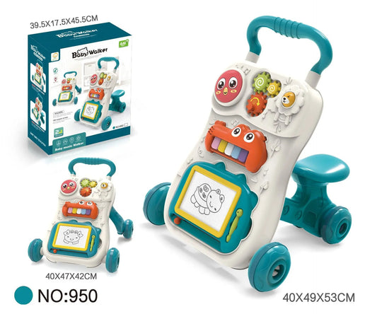 porteur multifonction turquoise chariot enfant