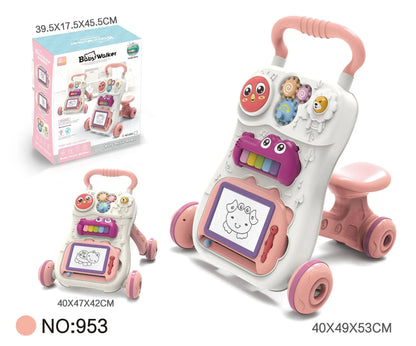porteur rose pale trotteur oiano bebe crocodile